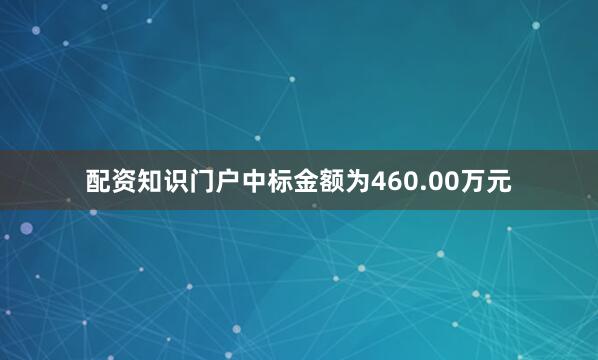 配资知识门户中标金额为460.00万元