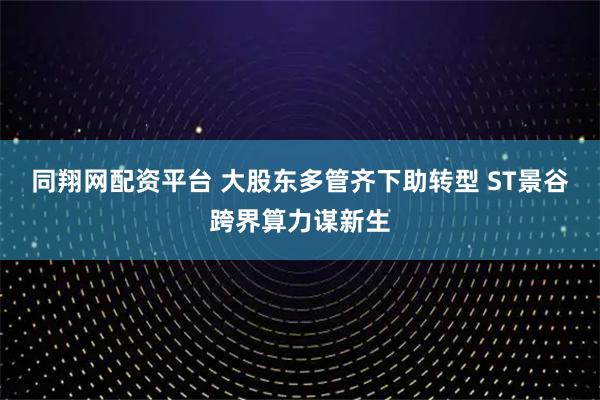 同翔网配资平台 大股东多管齐下助转型 ST景谷跨界算力谋新生