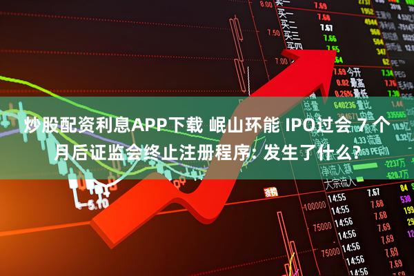 炒股配资利息APP下载 岷山环能 IPO过会 7 个月后证监会终止注册程序: 发生了什么?